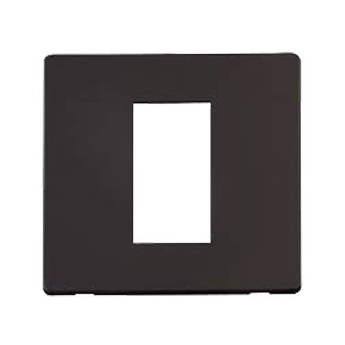 Legrand Myrius 1M Black Plate With Frame, 6732 31